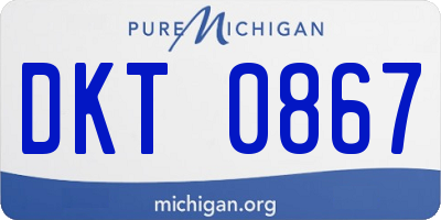 MI license plate DKT0867
