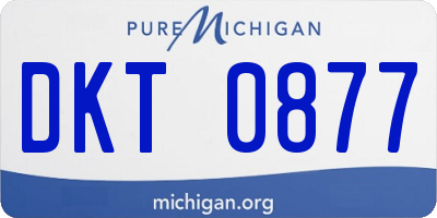 MI license plate DKT0877