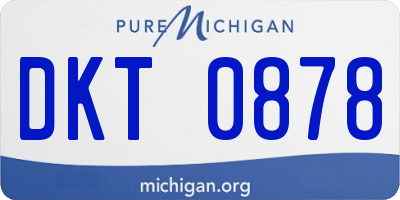 MI license plate DKT0878
