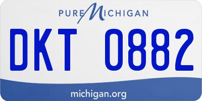 MI license plate DKT0882