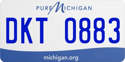 MI license plate DKT0883