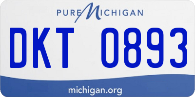 MI license plate DKT0893