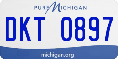 MI license plate DKT0897