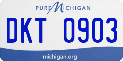 MI license plate DKT0903