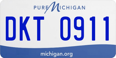MI license plate DKT0911