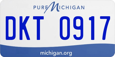 MI license plate DKT0917