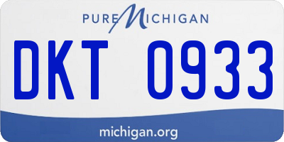 MI license plate DKT0933