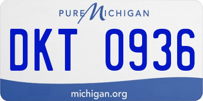 MI license plate DKT0936