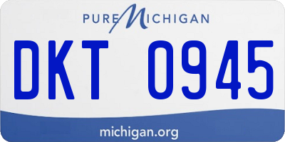 MI license plate DKT0945