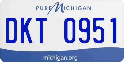 MI license plate DKT0951