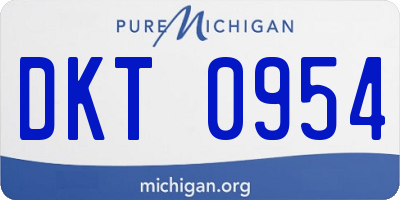 MI license plate DKT0954