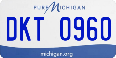 MI license plate DKT0960