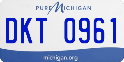 MI license plate DKT0961