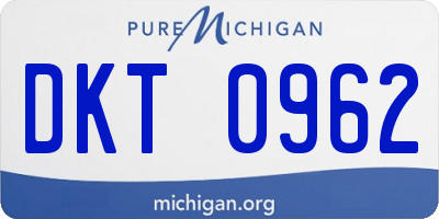 MI license plate DKT0962