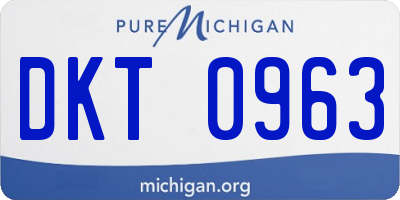MI license plate DKT0963