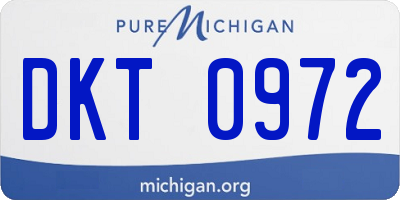 MI license plate DKT0972