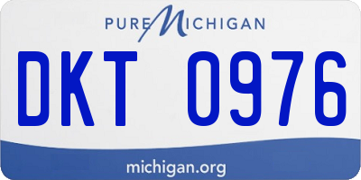 MI license plate DKT0976