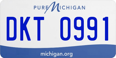 MI license plate DKT0991