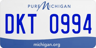 MI license plate DKT0994