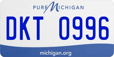 MI license plate DKT0996