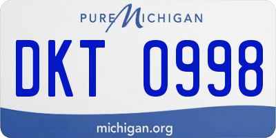 MI license plate DKT0998