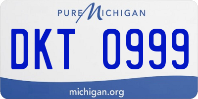 MI license plate DKT0999