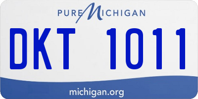 MI license plate DKT1011