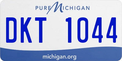 MI license plate DKT1044