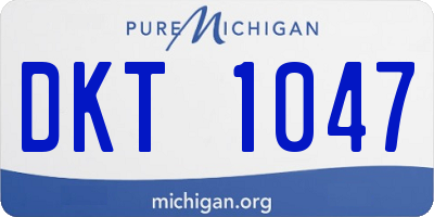 MI license plate DKT1047