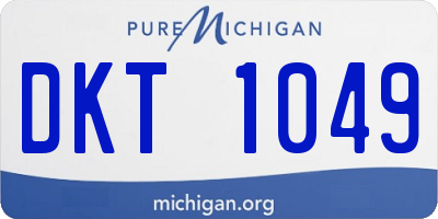MI license plate DKT1049