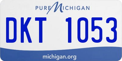 MI license plate DKT1053