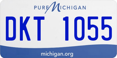 MI license plate DKT1055