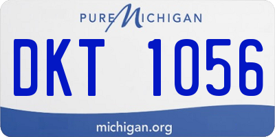 MI license plate DKT1056