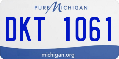 MI license plate DKT1061
