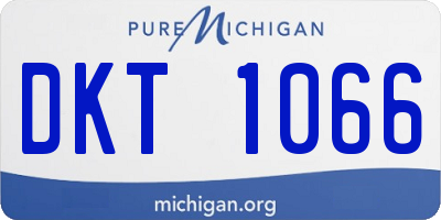 MI license plate DKT1066
