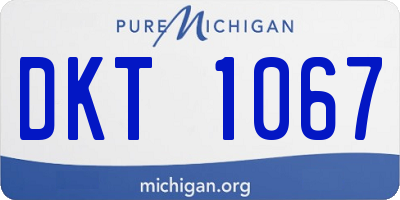 MI license plate DKT1067