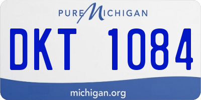 MI license plate DKT1084