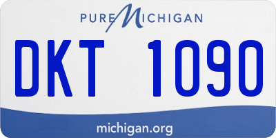 MI license plate DKT1090