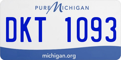 MI license plate DKT1093