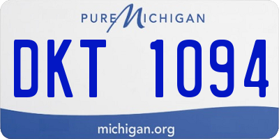 MI license plate DKT1094