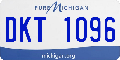 MI license plate DKT1096