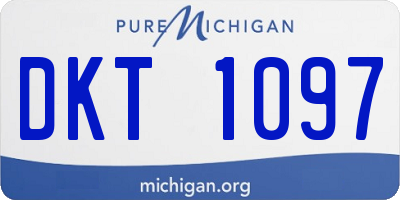 MI license plate DKT1097