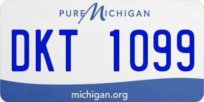 MI license plate DKT1099