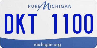 MI license plate DKT1100