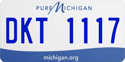 MI license plate DKT1117