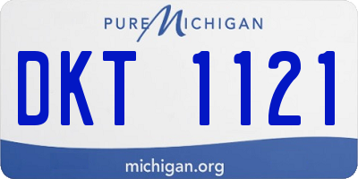 MI license plate DKT1121