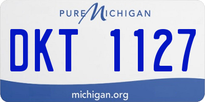 MI license plate DKT1127