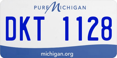 MI license plate DKT1128