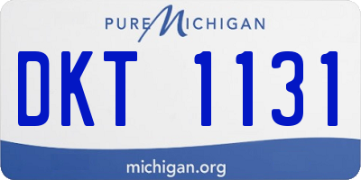 MI license plate DKT1131