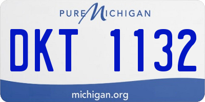 MI license plate DKT1132